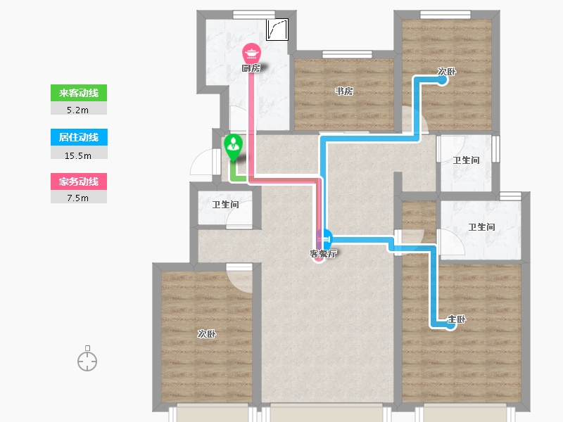 河北省-保定市-爱情城-95.56-户型库-动静线