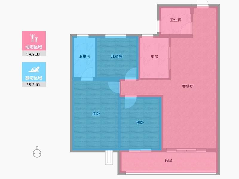 河北省-衡水市-太和新都会-83.49-户型库-动静分区