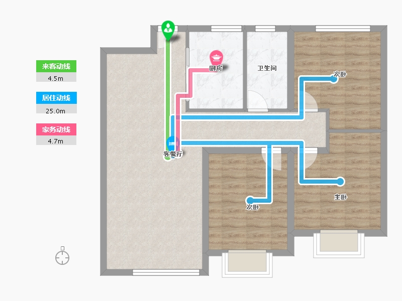 河北省-衡水市-恒茂城江南御府-84.50-户型库-动静线