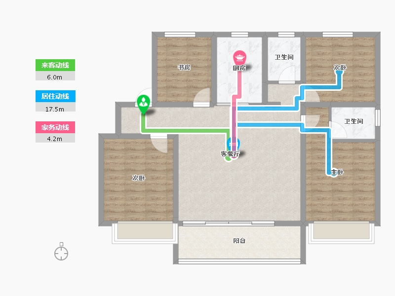 河南省-安阳市-永硕文博苑-104.75-户型库-动静线