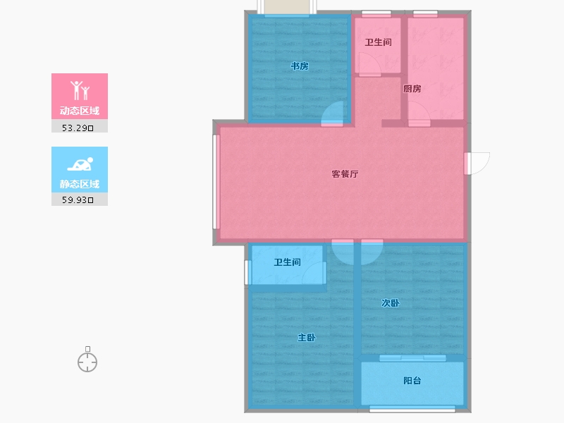 江苏省-淮安市-和誉·金陵府-101.16-户型库-动静分区