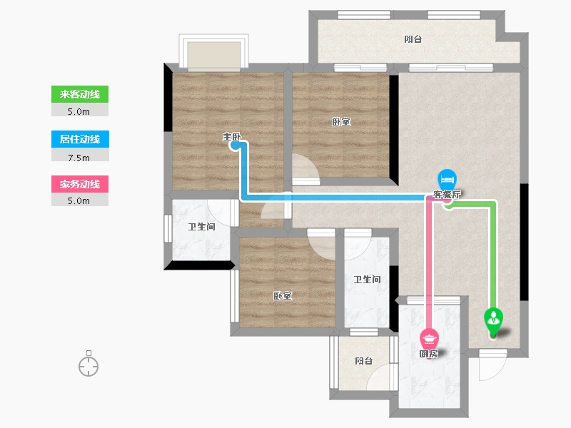 四川省-雅安市-正黄领地翡翠公园-78.28-户型库-动静线