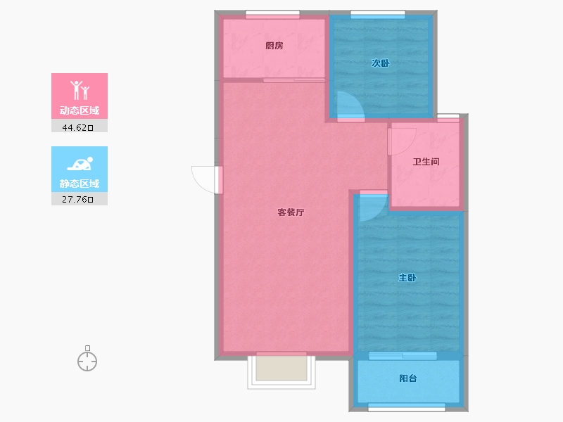 山西省-忻州市-滨河花园-64.79-户型库-动静分区