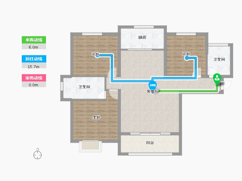 陕西省-宝鸡市-世纪景元东区-108.96-户型库-动静线