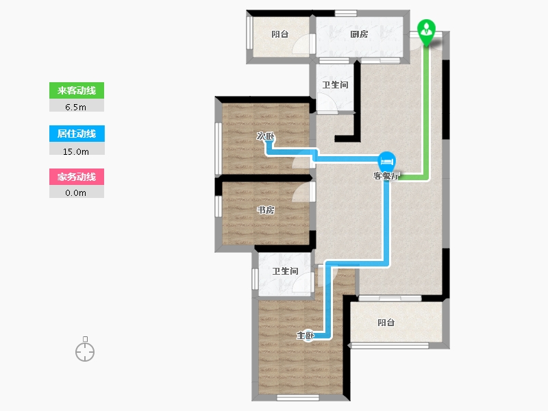 贵州省-遵义市-时代中央-92.31-户型库-动静线