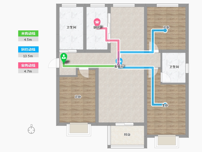 河北省-衡水市-富城嘉苑-97.79-户型库-动静线