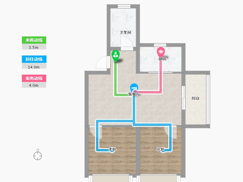 湖北省-鄂州市-金地格林映象-61.00-户型库-动静线