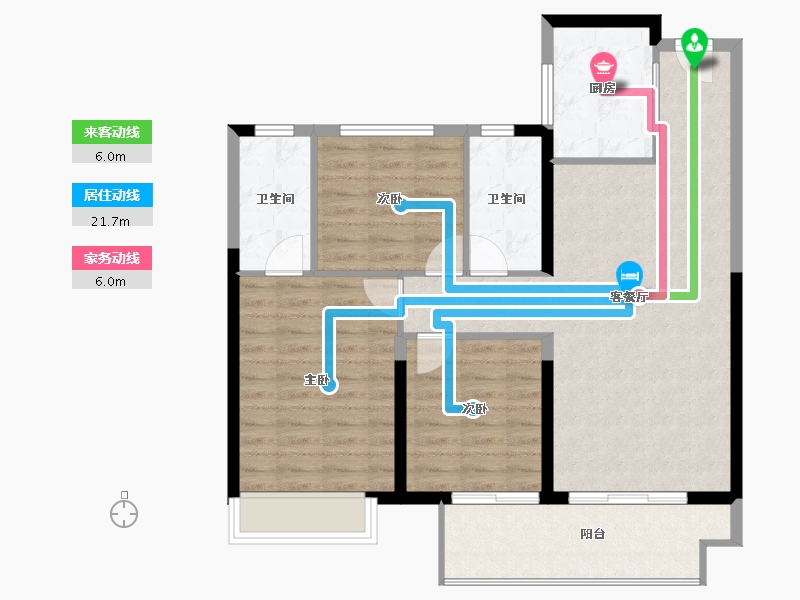 江苏省-淮安市-京师学院里-89.66-户型库-动静线