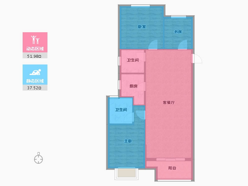 河南省-开封市-开封玉园-81.45-户型库-动静分区