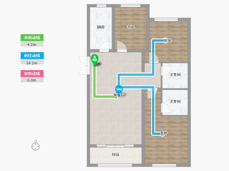 河北省-廊坊市-上邦壹號院-90.41-户型库-动静线