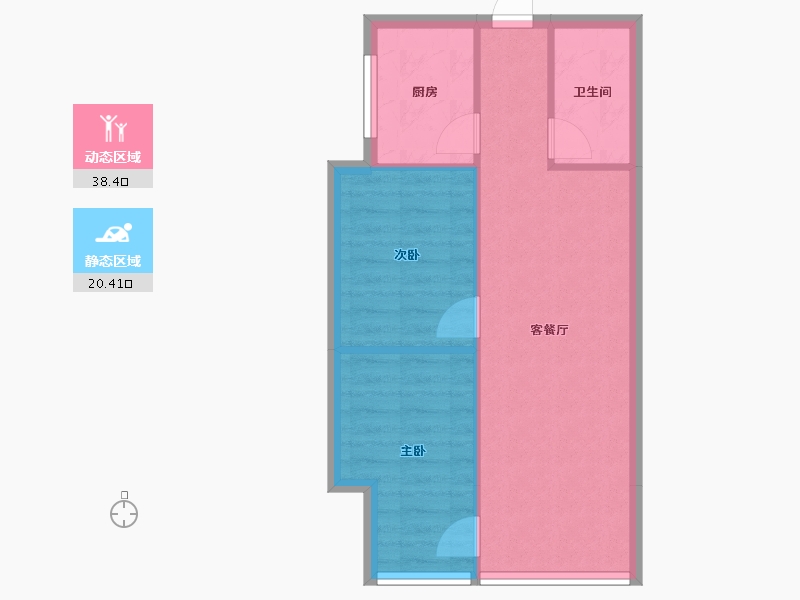 河北省-衡水市-臻达公馆-53.20-户型库-动静分区