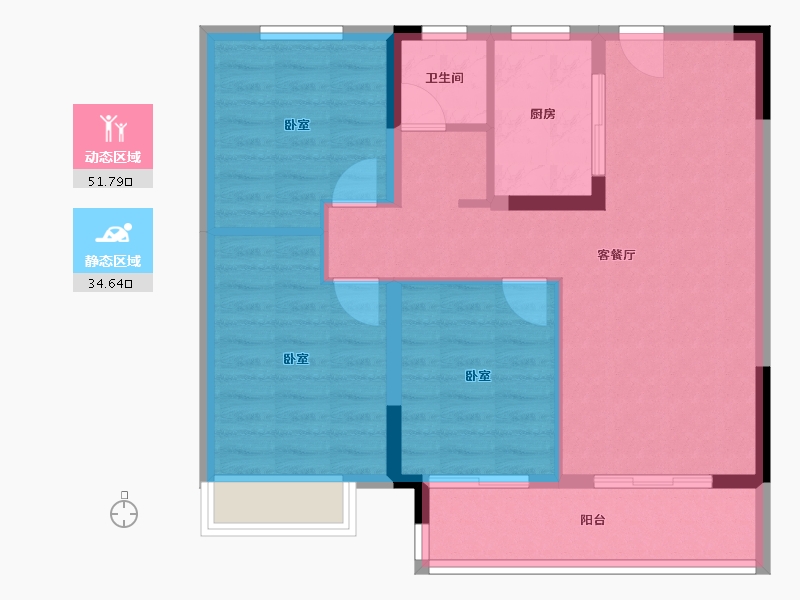 湖南省-株洲市-香江悦府-77.75-户型库-动静分区