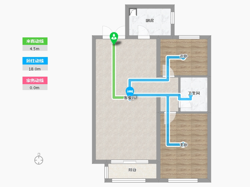 河北省-廊坊市-上邦壹號院-68.93-户型库-动静线