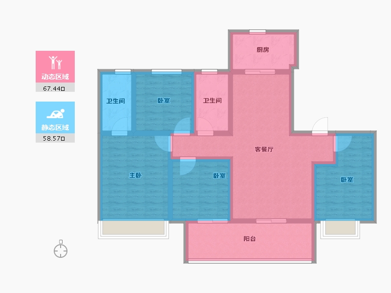 河南省-鹤壁市-建业·泰和府-112.00-户型库-动静分区