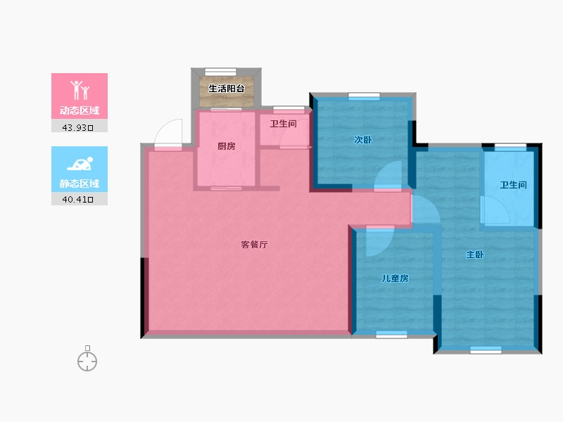 四川省-巴中市-云城书香美邸-77.27-户型库-动静分区