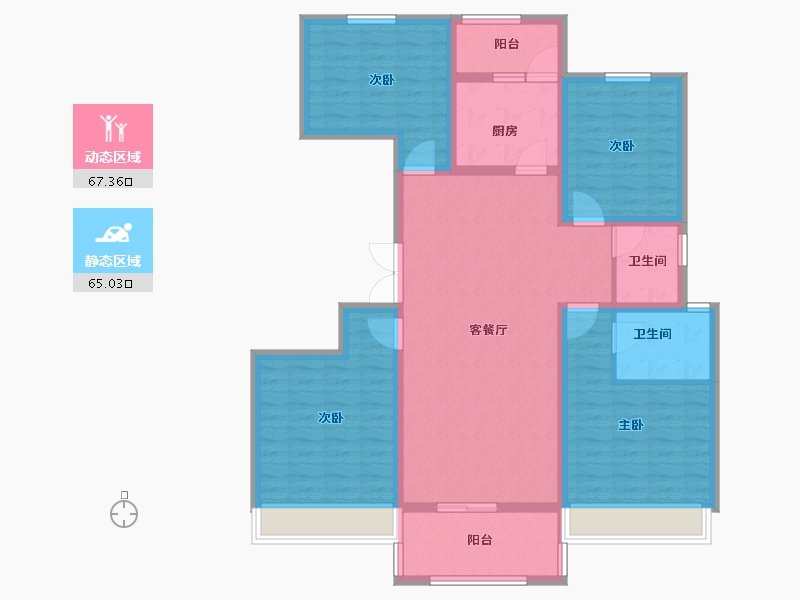 河南省-安阳市-汤阴天福广场-118.32-户型库-动静分区