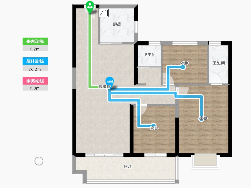 陕西省-宝鸡市-宝鸡碧桂园凤凰城-93.00-户型库-动静线