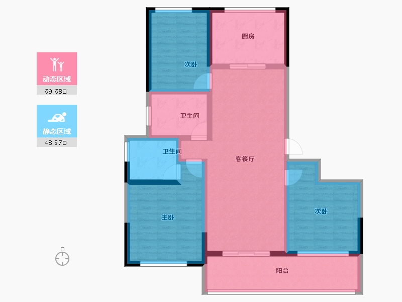 河南省-开封市-开封玉园-105.14-户型库-动静分区