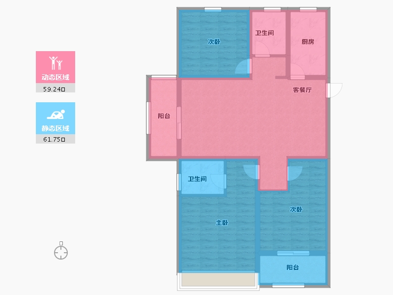 河南省-安阳市-汤阴天福广场-108.20-户型库-动静分区