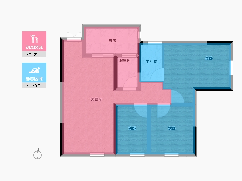 四川省-巴中市-云城书香美邸-72.33-户型库-动静分区