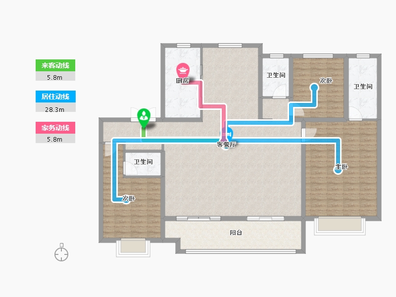 河北省-衡水市-泰达铂瑞府-151.21-户型库-动静线