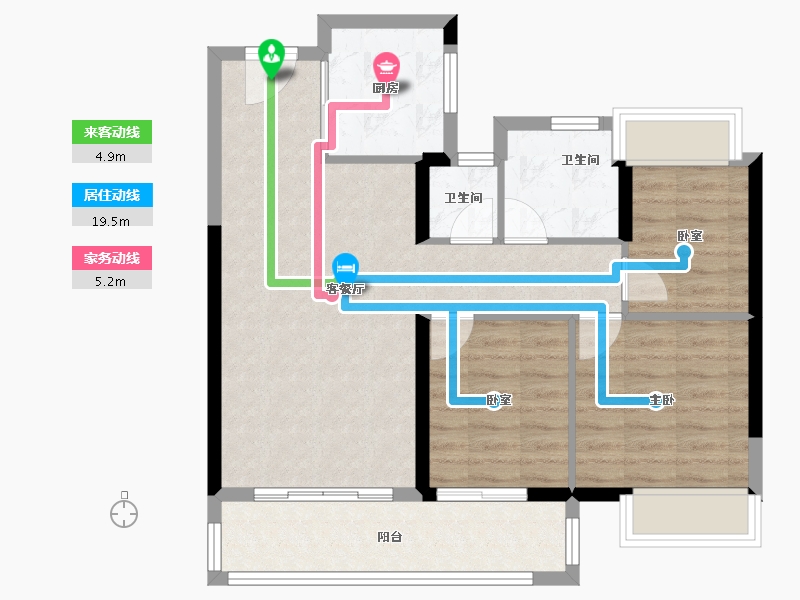 湖南省-株洲市-株洲建发央著-75.10-户型库-动静线