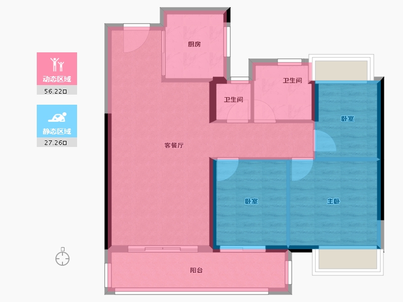 湖南省-株洲市-株洲建发央著-75.10-户型库-动静分区