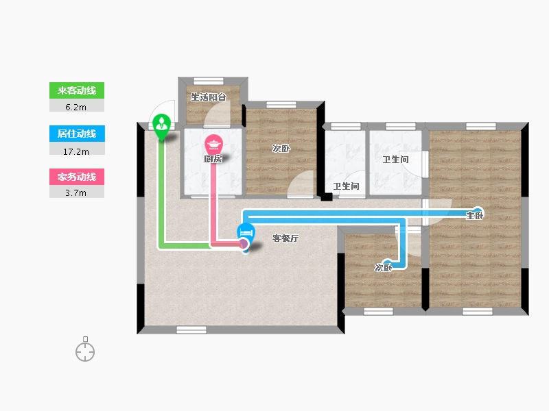 四川省-巴中市-云城书香美邸-79.15-户型库-动静线