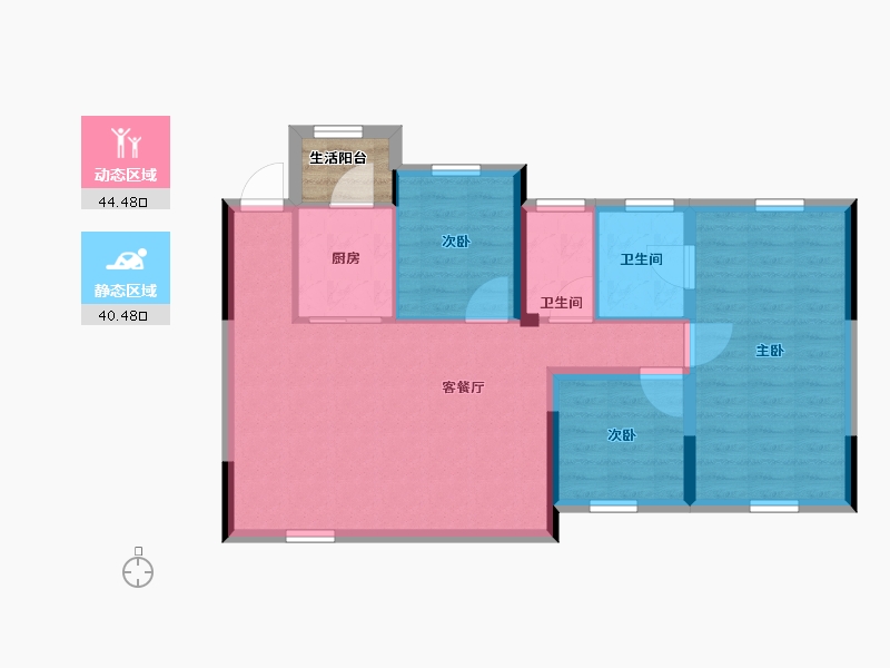 四川省-巴中市-云城书香美邸-79.15-户型库-动静分区