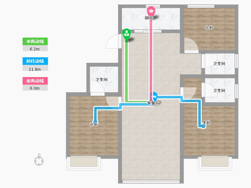 河南省-鹤壁市-建业龙门·柒号院-113.60-户型库-动静线