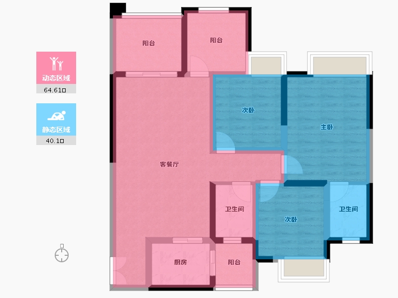 广西壮族自治区-百色市-德能盛世靖城-92.51-户型库-动静分区