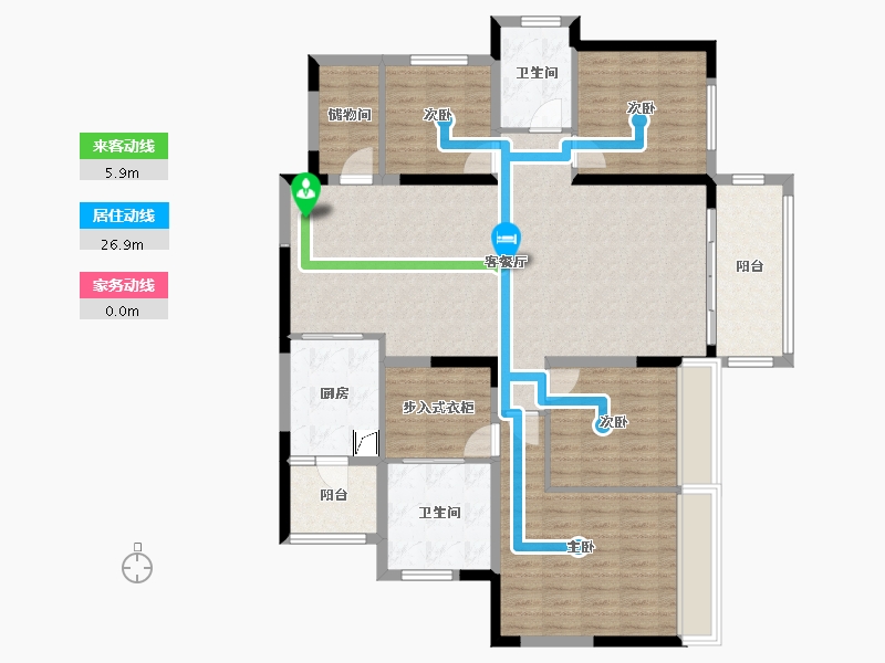 江苏省-南京市-宝能·滨江府-165.00-户型库-动静线