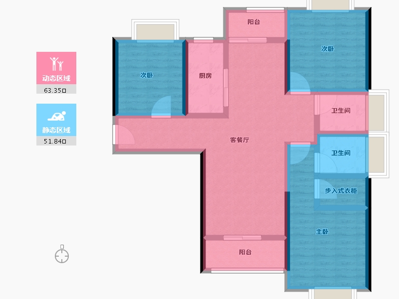 湖北省-黄冈市-皇家御府-101.61-户型库-动静分区