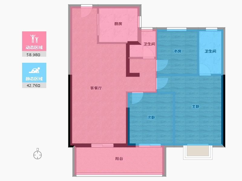 湖北省-鄂州市-联投水乡小镇-91.92-户型库-动静分区