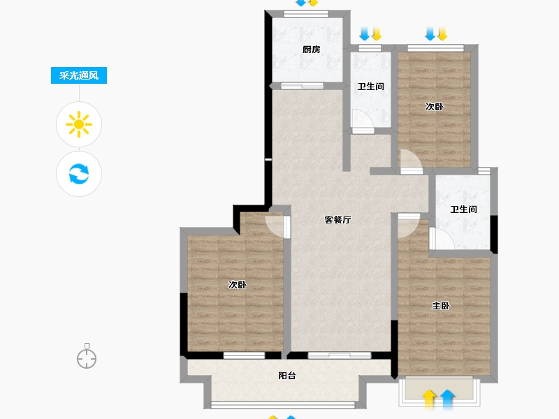 河南省-开封市-开封玉园-99.28-户型库-采光通风