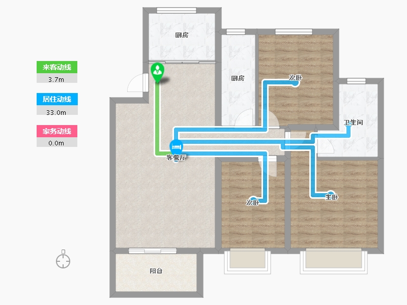 河北省-衡水市-恒茂城江南御府-95.01-户型库-动静线