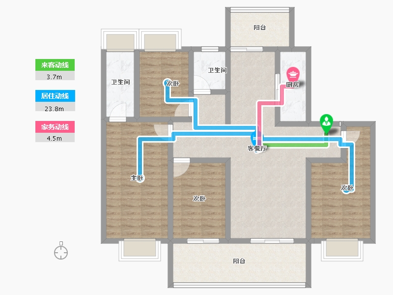 湖北省-黄冈市-皇家御府-112.80-户型库-动静线