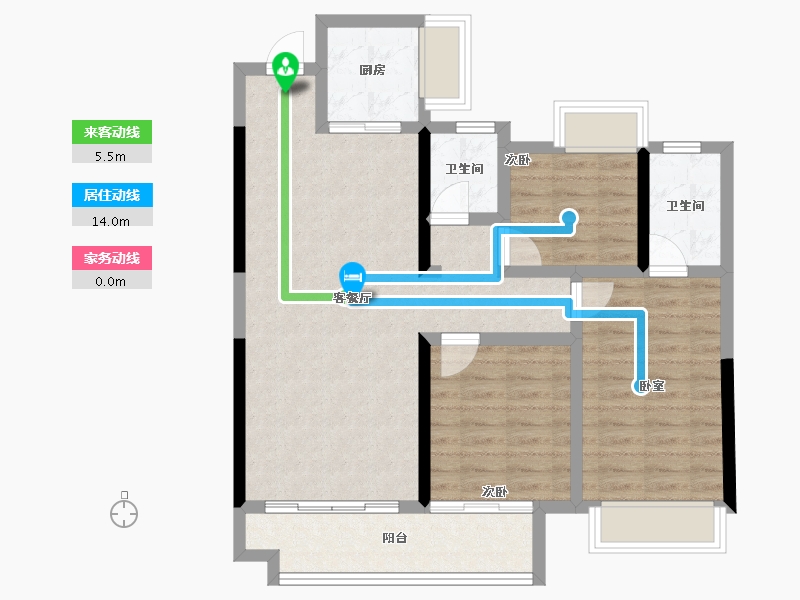 湖北省-黄冈市-和·悦府-83.45-户型库-动静线