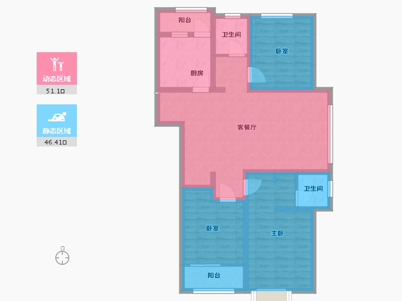 山东省-德州市-阳光·幸福城-92.03-户型库-动静分区