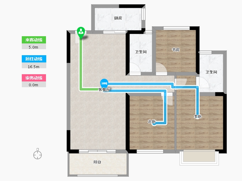 江苏省-淮安市-成贤府-91.06-户型库-动静线