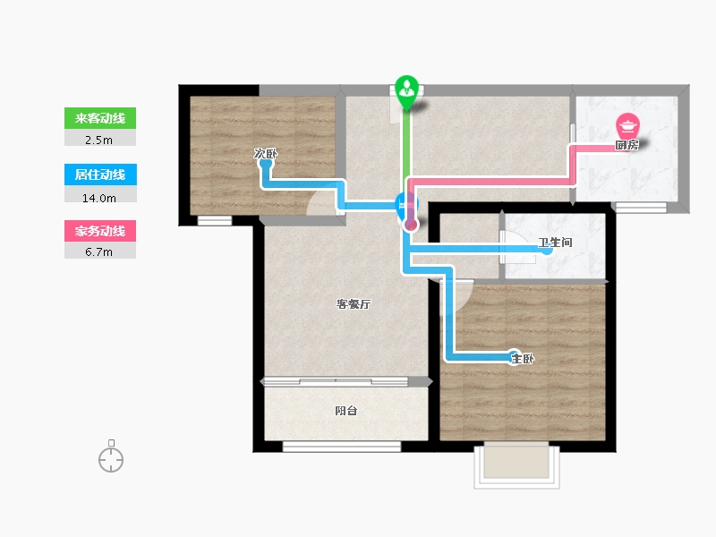 陕西省-宝鸡市-世纪景元东区-68.75-户型库-动静线