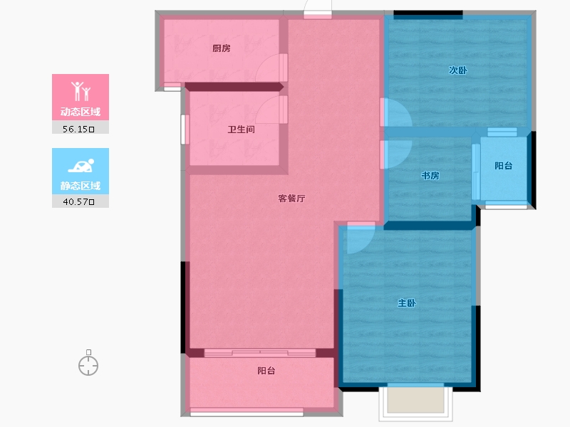 河南省-开封市-文煊御荣苑-86.05-户型库-动静分区