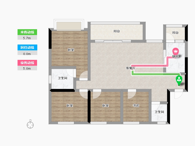 四川省-雅安市-正黄领地翡翠公园-92.23-户型库-动静线