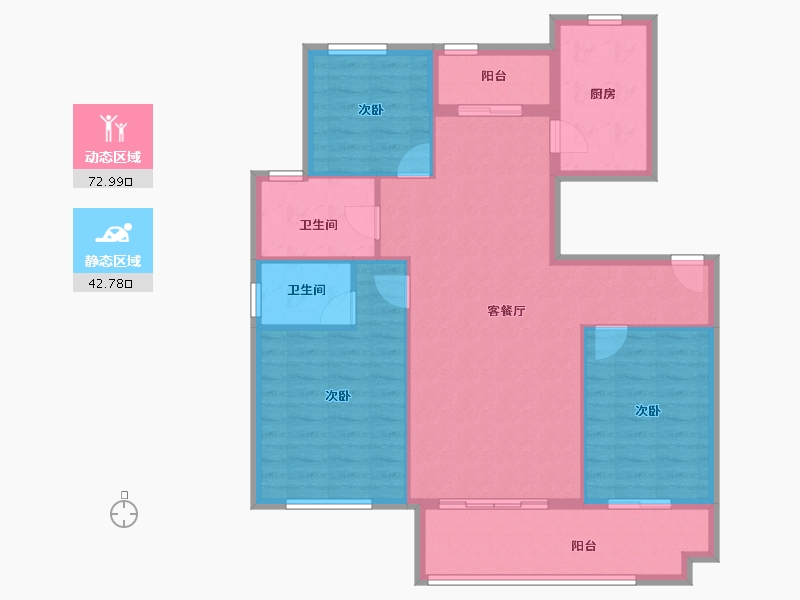 河南省-开封市-正德融熙湾-105.30-户型库-动静分区