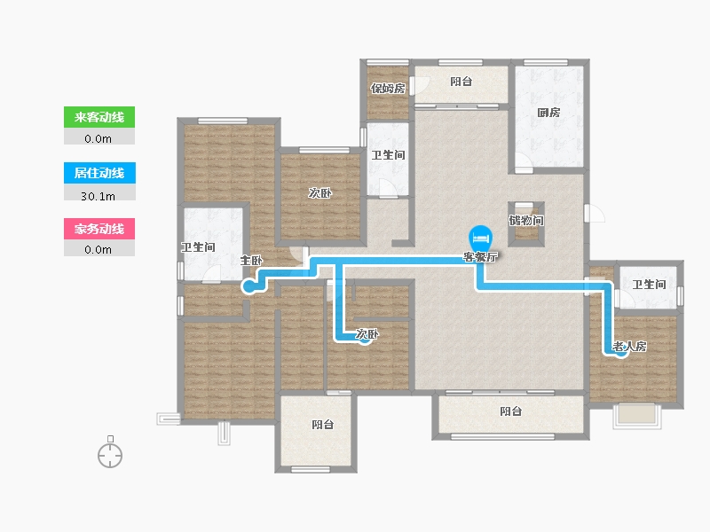 陕西省-宝鸡市-华厦中央公园-228.11-户型库-动静线