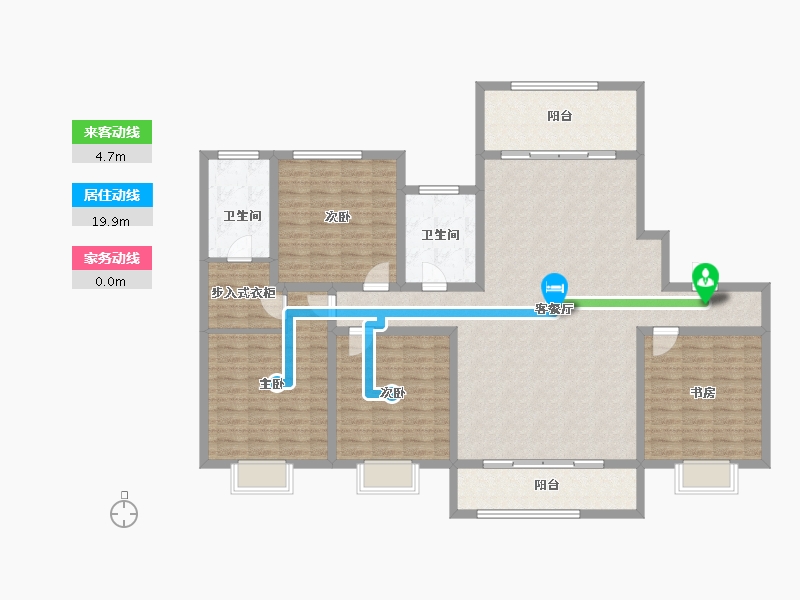 陕西省-宝鸡市-世纪景元东区-156.73-户型库-动静线