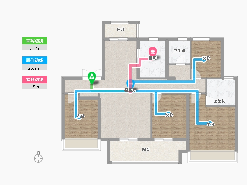 河南省-安阳市-汤阴建业世和府-114.40-户型库-动静线