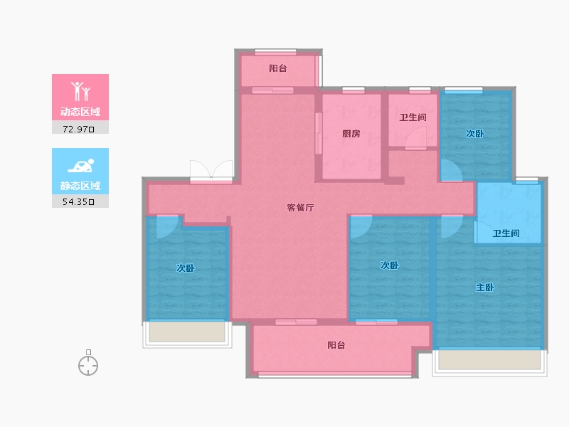 河南省-安阳市-汤阴建业世和府-114.40-户型库-动静分区