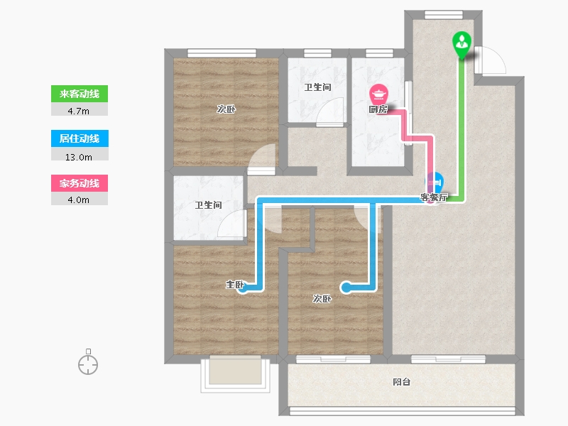 河北省-衡水市-太和新都会-89.38-户型库-动静线