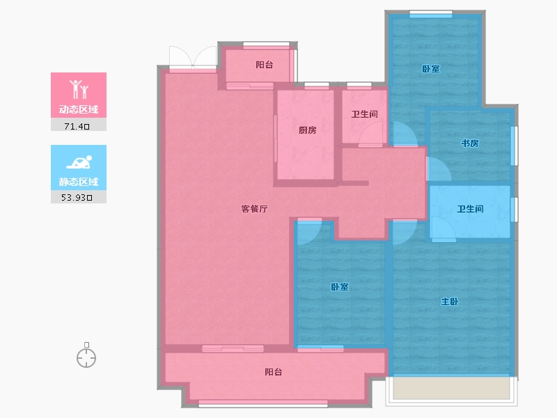 河南省-安阳市-汤阴建业世和府-112.80-户型库-动静分区